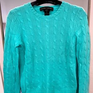 Ralph Lauren Black Label Cable Knit Cashmere Sweater